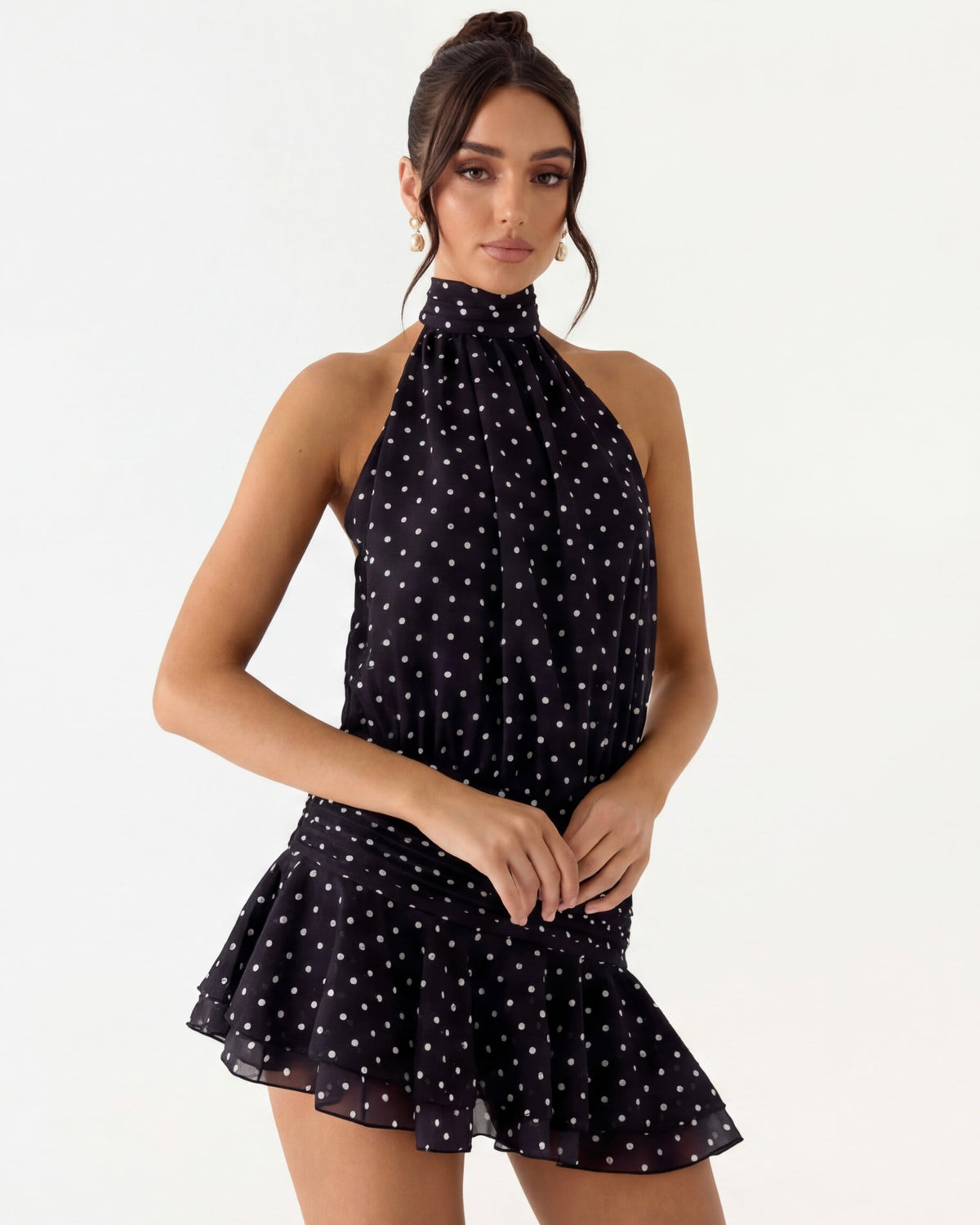 Mini abito Polina a pois – vista 3