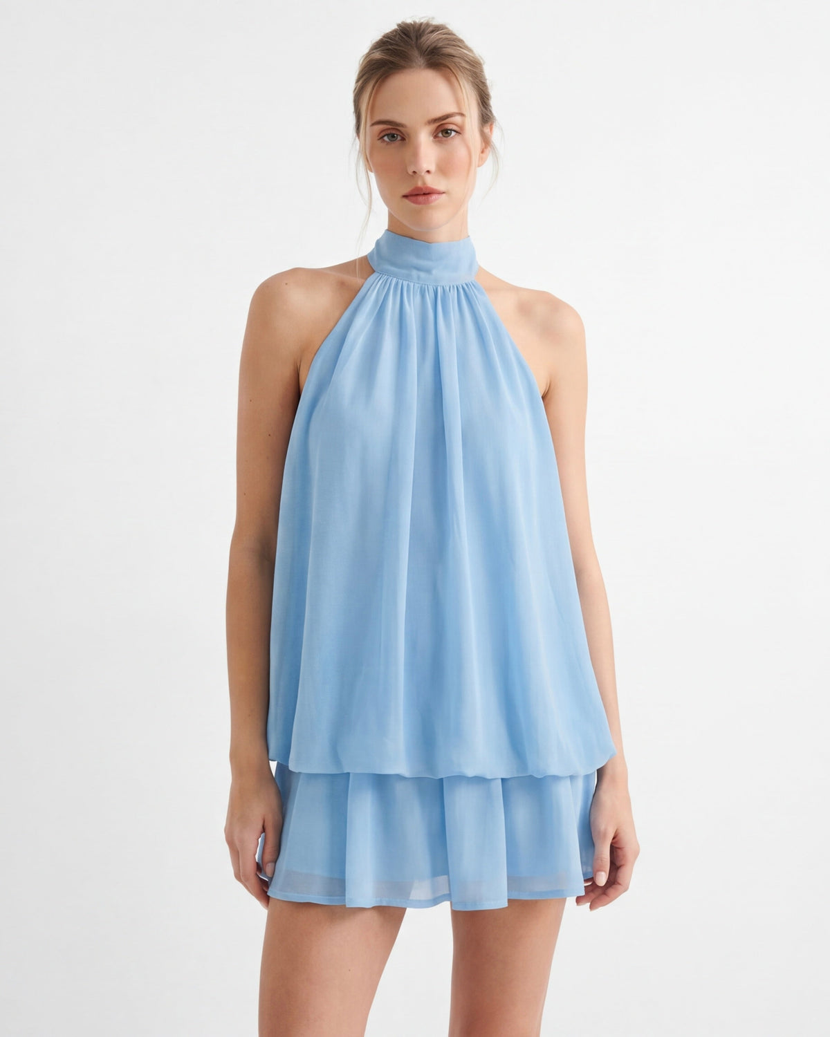 Mini abito Celestia in chiffon – foto 4