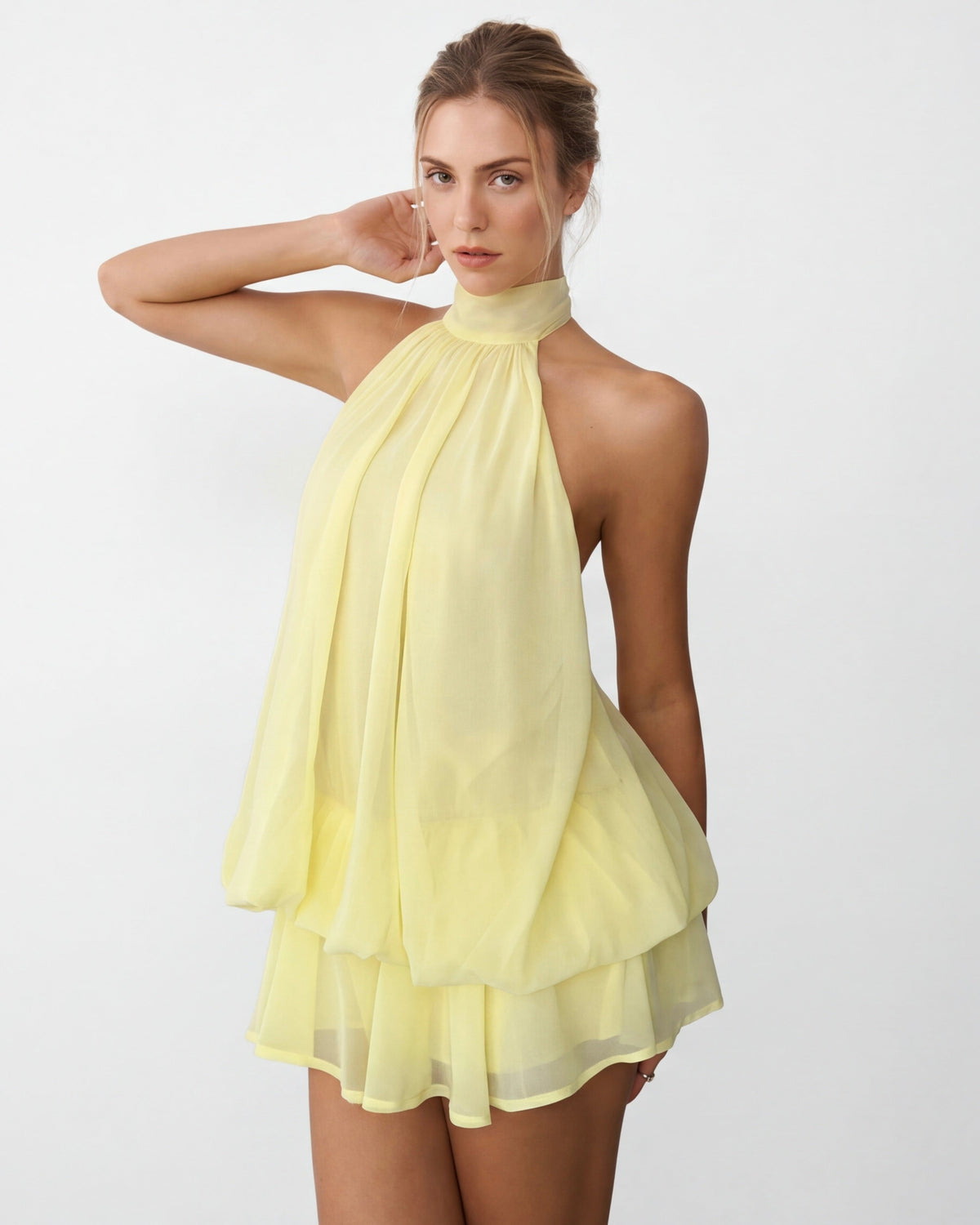 Mini abito Celestia in chiffon – foto 1