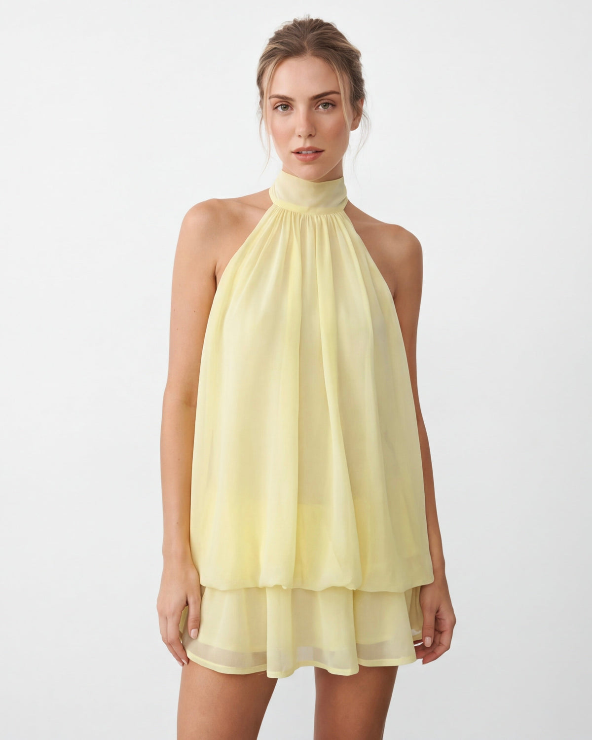 Mini abito Celestia in chiffon – foto 3