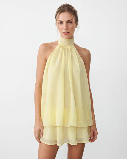 Mini abito Celestia in chiffon – foto 3