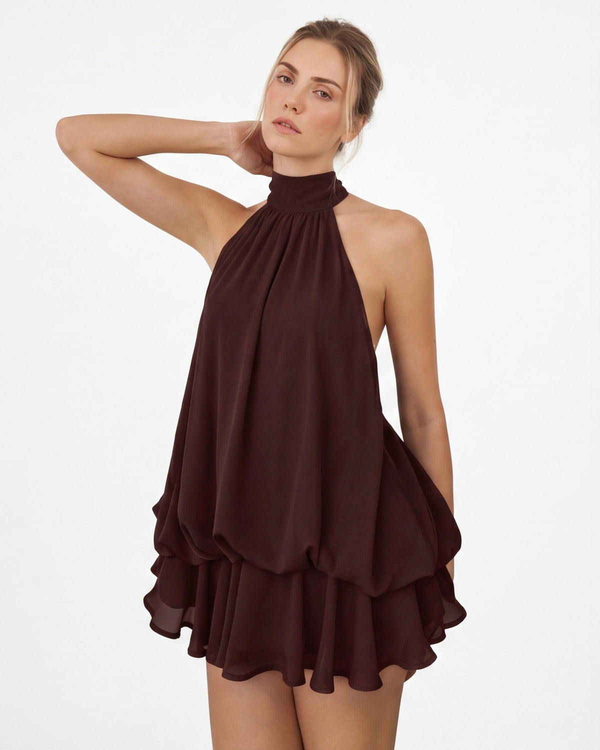 Mini abito Celestia in chiffon – foto 5