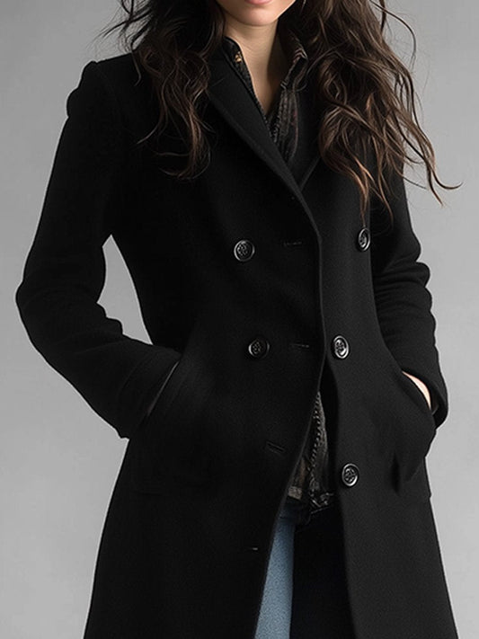 Cappotto midi in lana nero – dettaglio 2