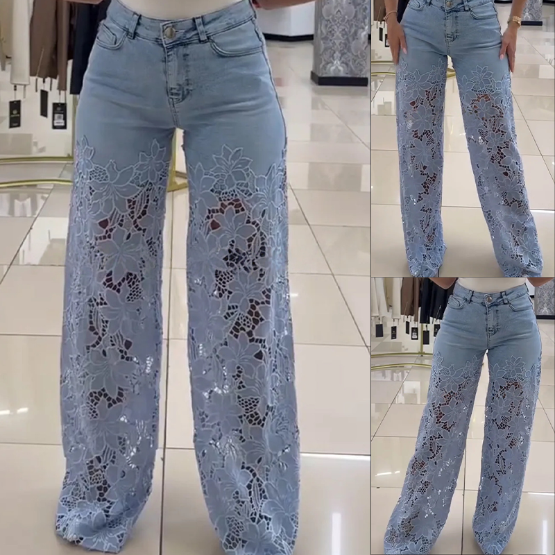 Jeans Amara Lace blu chiaro – vista frontale