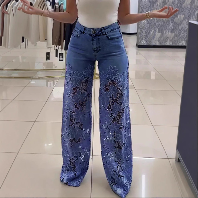 Jeans Amara Lace blu scuro – vista frontale
