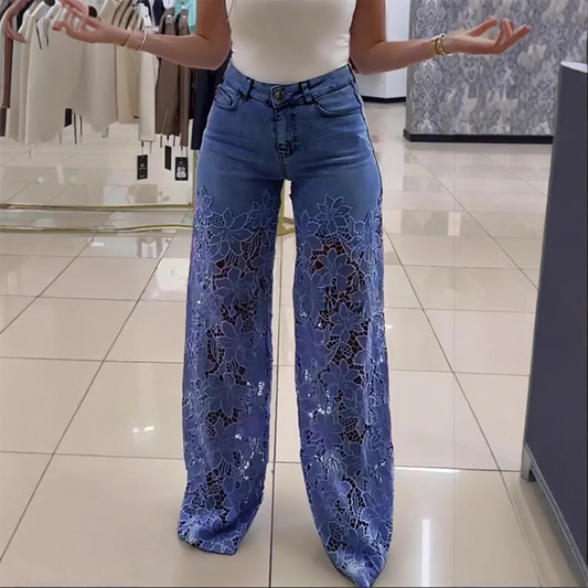 Jeans Amara Lace blu scuro – vista frontale