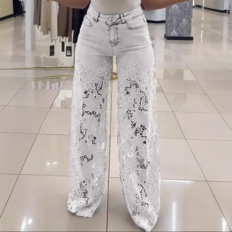 Jeans Amara Lace bianco – vista frontale