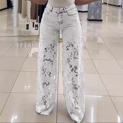 Jeans Amara Lace bianco – vista frontale