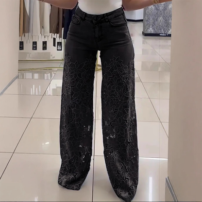 Jeans Amara Lace nero – vista frontale