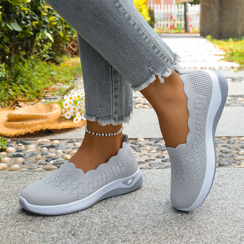 Sneakers Miela grigie – vista laterale