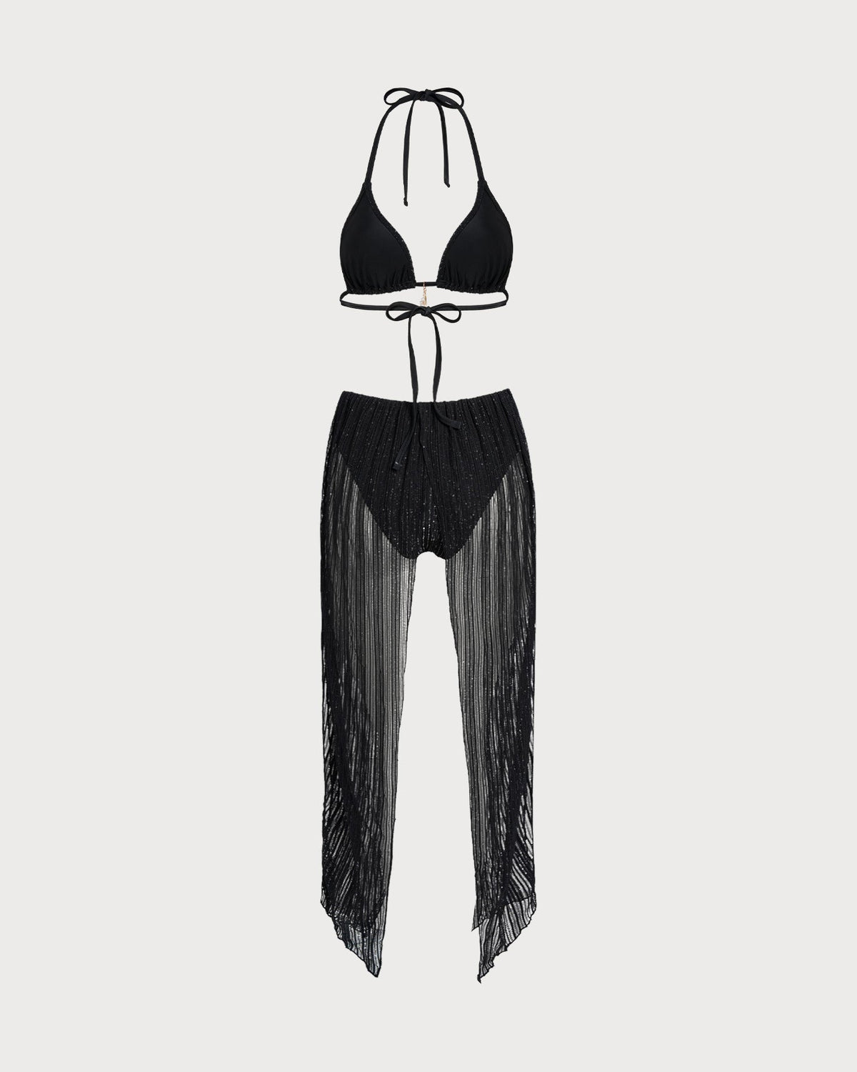 Bikini Noir con scollo all'americana – vista 11