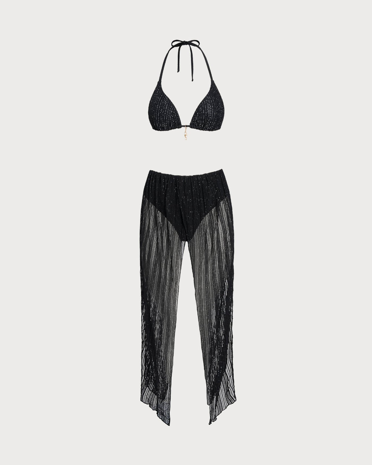 Bikini Noir con scollo all'americana – vista 10