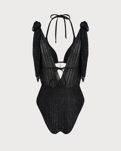 Bikini Noir con scollo all'americana – vista 9